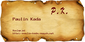 Paulin Kada névjegykártya